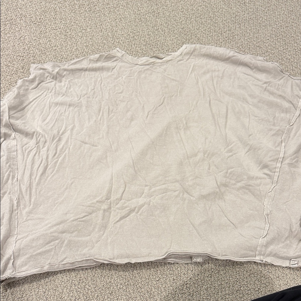 Free People Off-White Short Sleeve Tee
